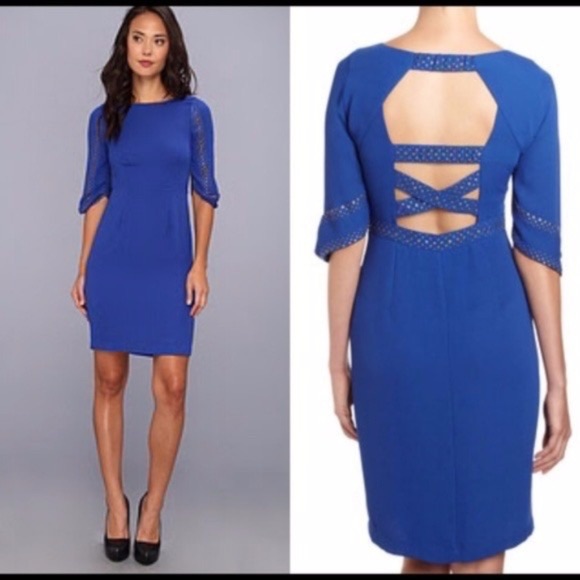 Bcbg Maxazria Lexy Royal Blue Backless Dress